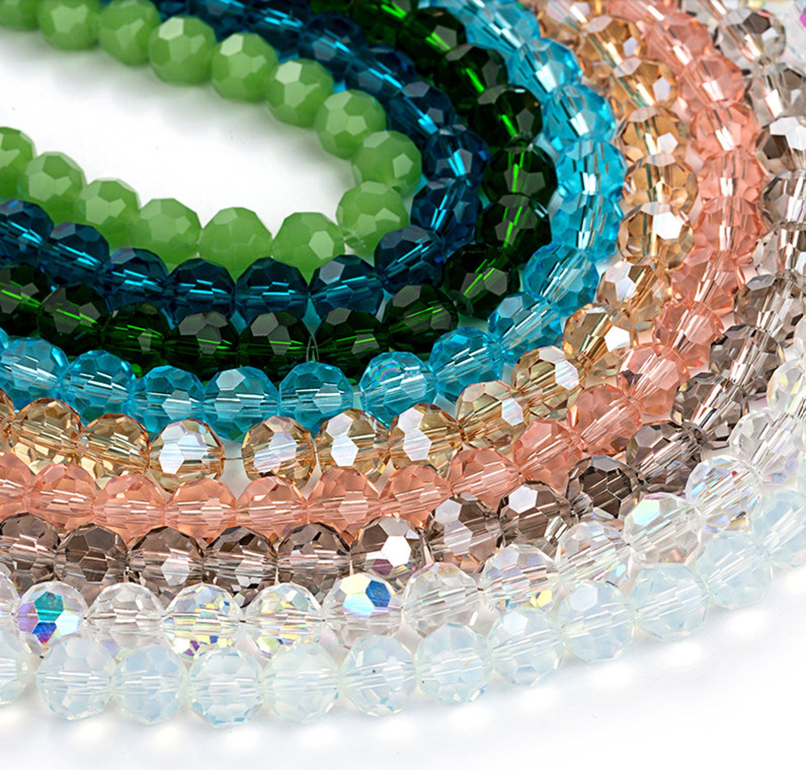 Cristal de cristal cuentas para hacer joyería Diy cuentas Etsy España