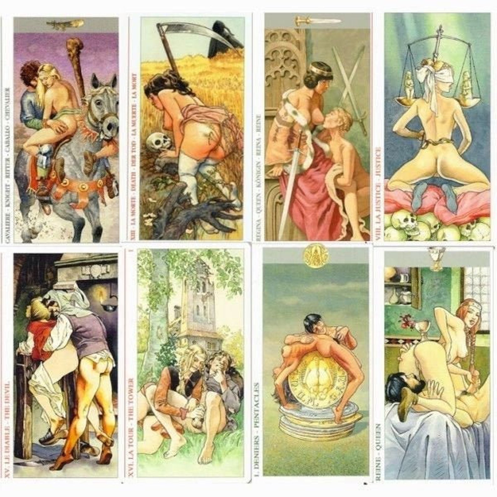 Tarot Deck 78 Cards Erotic Sexual Deck Sexy Oracle Love Tarot image 0.