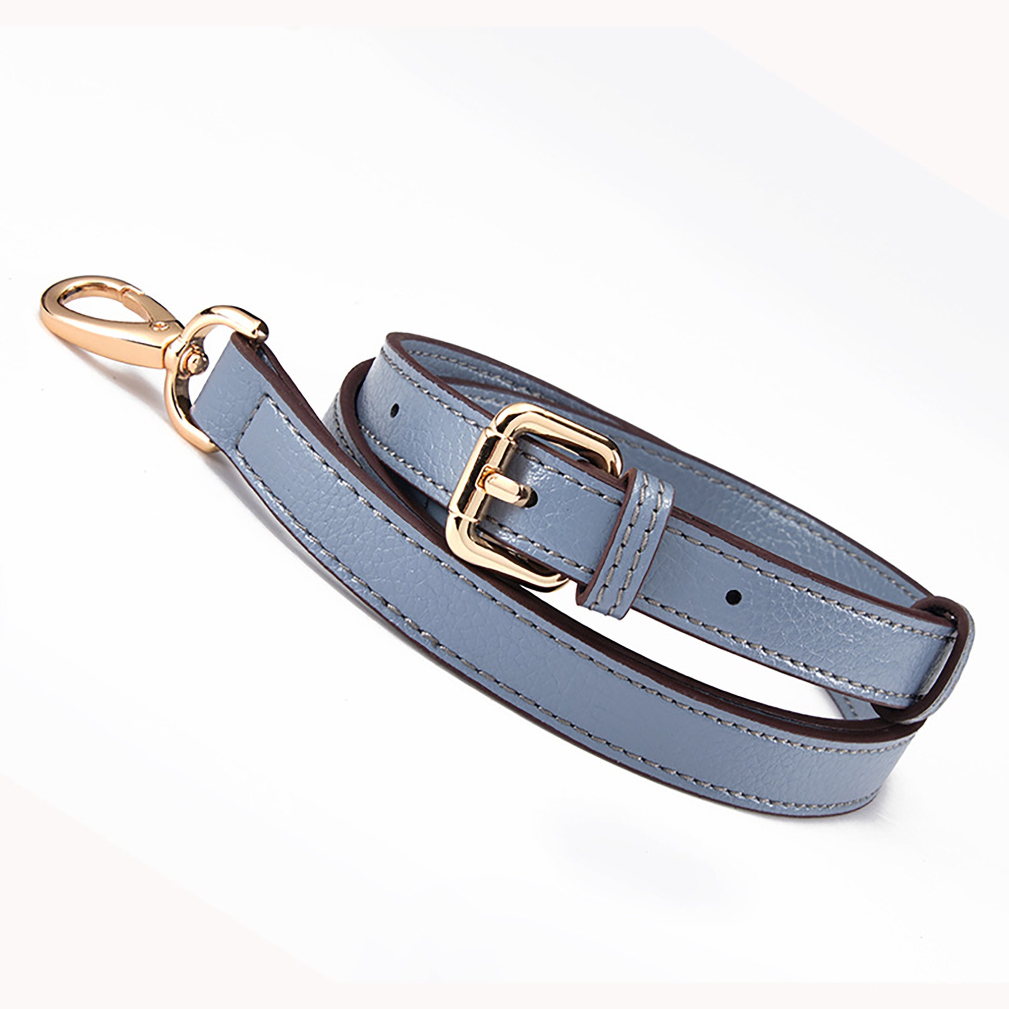 Light blue leather adjustable bag strap crossbody bag strap Etsy