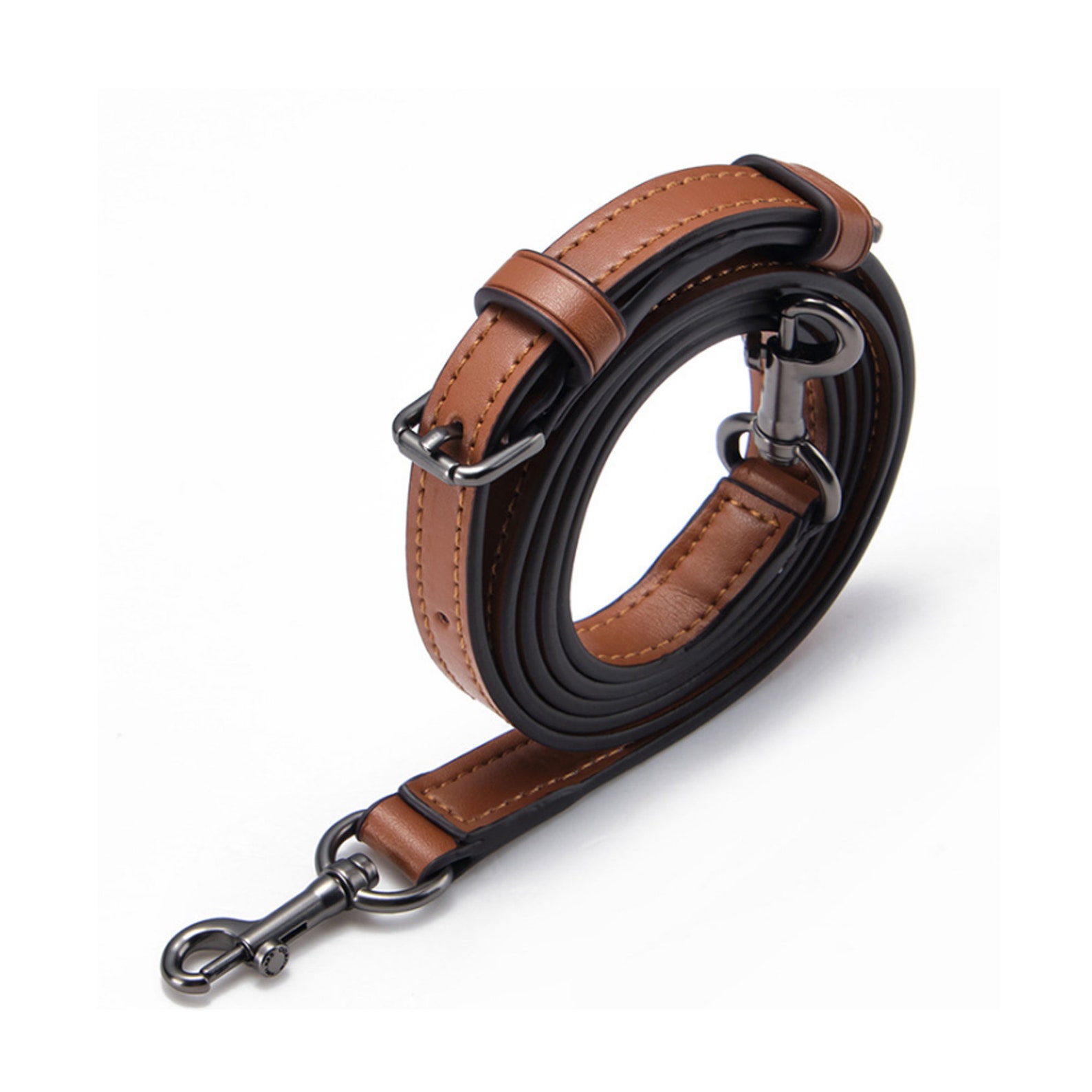 Brown Leather Adjustable Bag Strap Crossbody Bag Strap Etsy