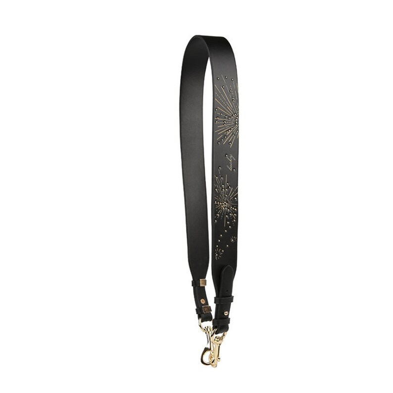 MK Fireworks strap adjustable leather crossbody bag strap stars adjust shoulder bag strap lights leather bag strap