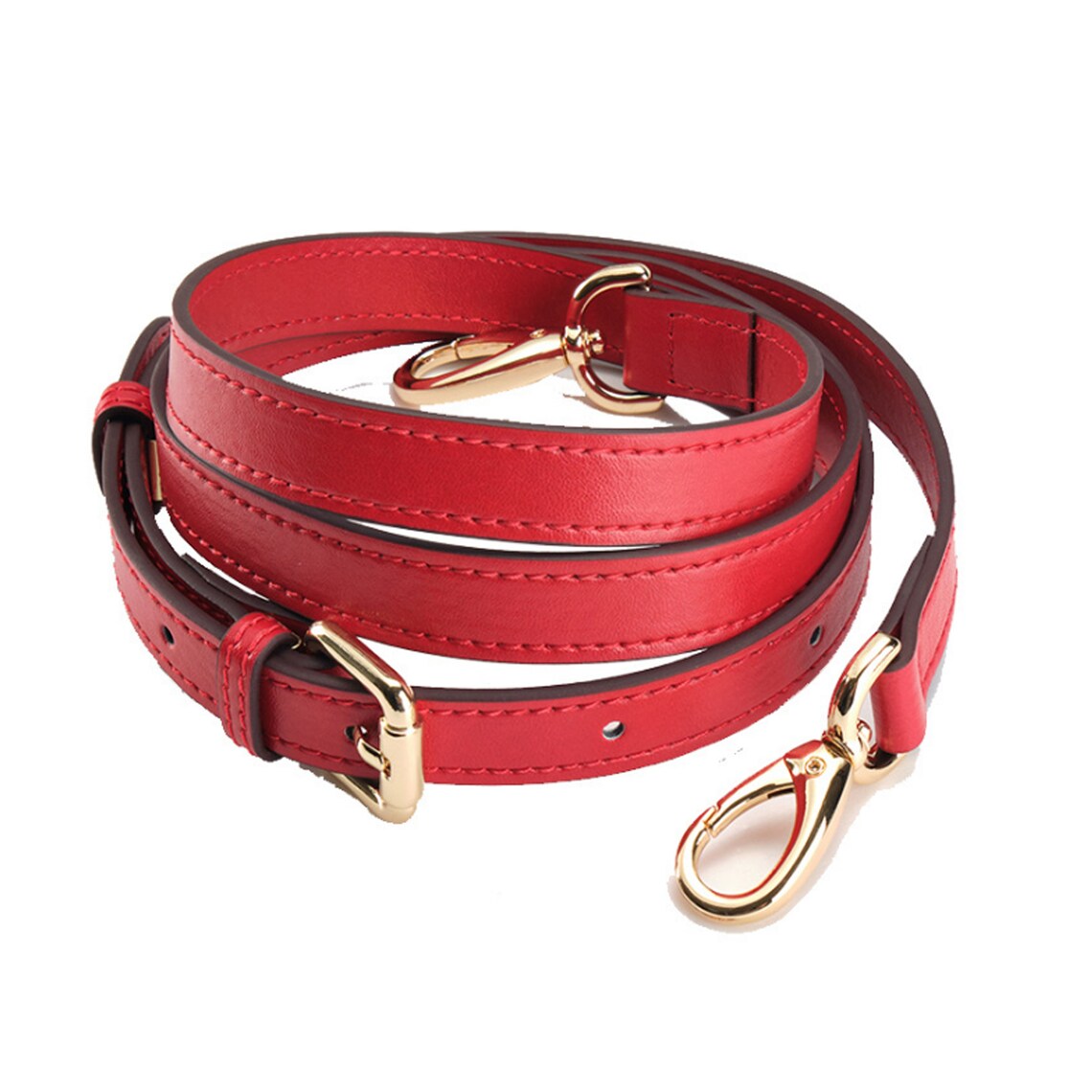 RED leather adjustable bag strap crossbody bag strap shoulder Etsy