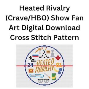 Heated Rivalry TV Show Cross Stitch Pattern | LGBTQ+ Fan Art (Digital Download)