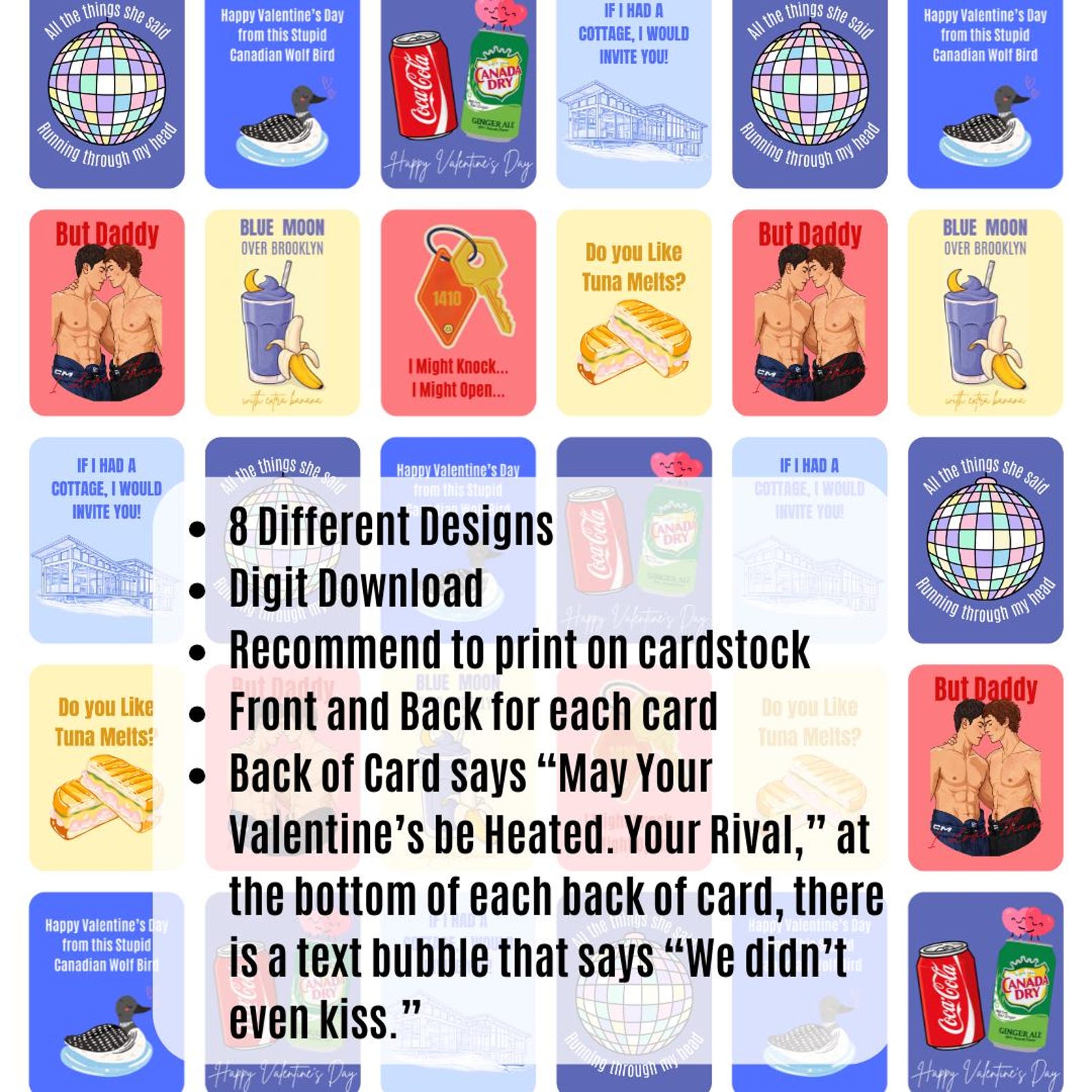 Heated Rivalry Trivia Questions Pdf Heated Rivalry Valentine Cards Printable PDF – Hockey Romance MM ...