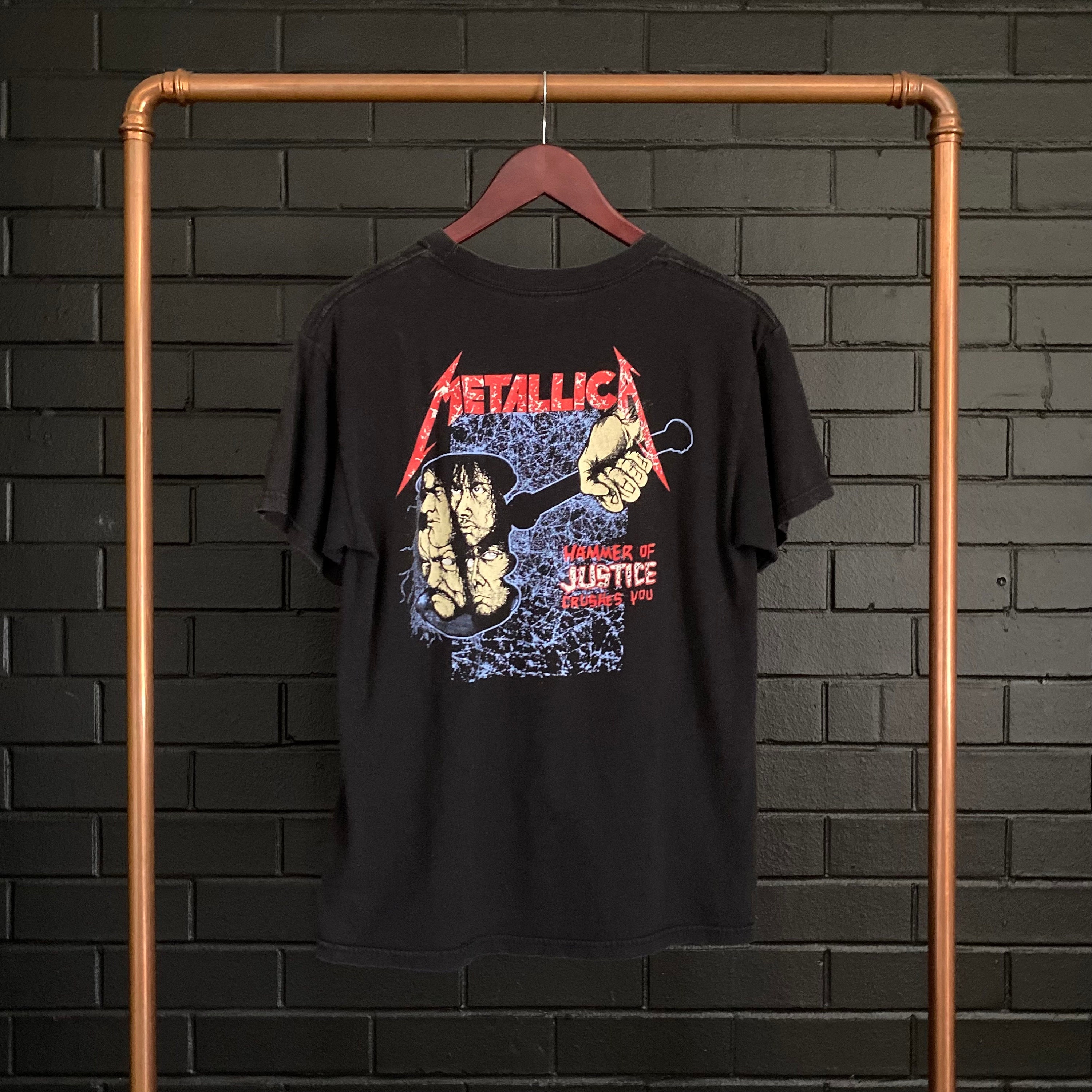 Vintage 90s Metallica Damaged Justice Tee - Etsy