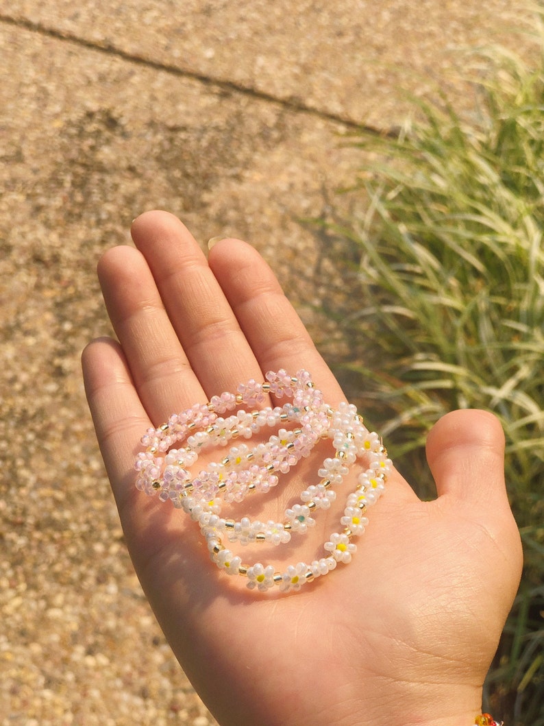 Custom Beaded Daisy Chain Bracelet image 5