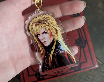 Labyrinth Jareth Glitter Keychain