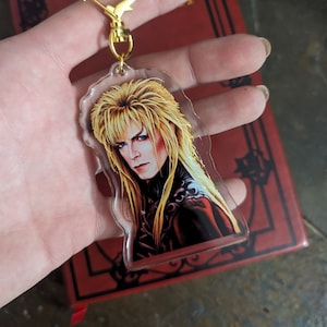 Labyrinth Jareth Glitter Keychain
