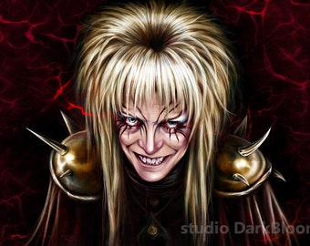 Unseelie, Dark Jareth, Evil Jareth, Laberinto Lámina artística