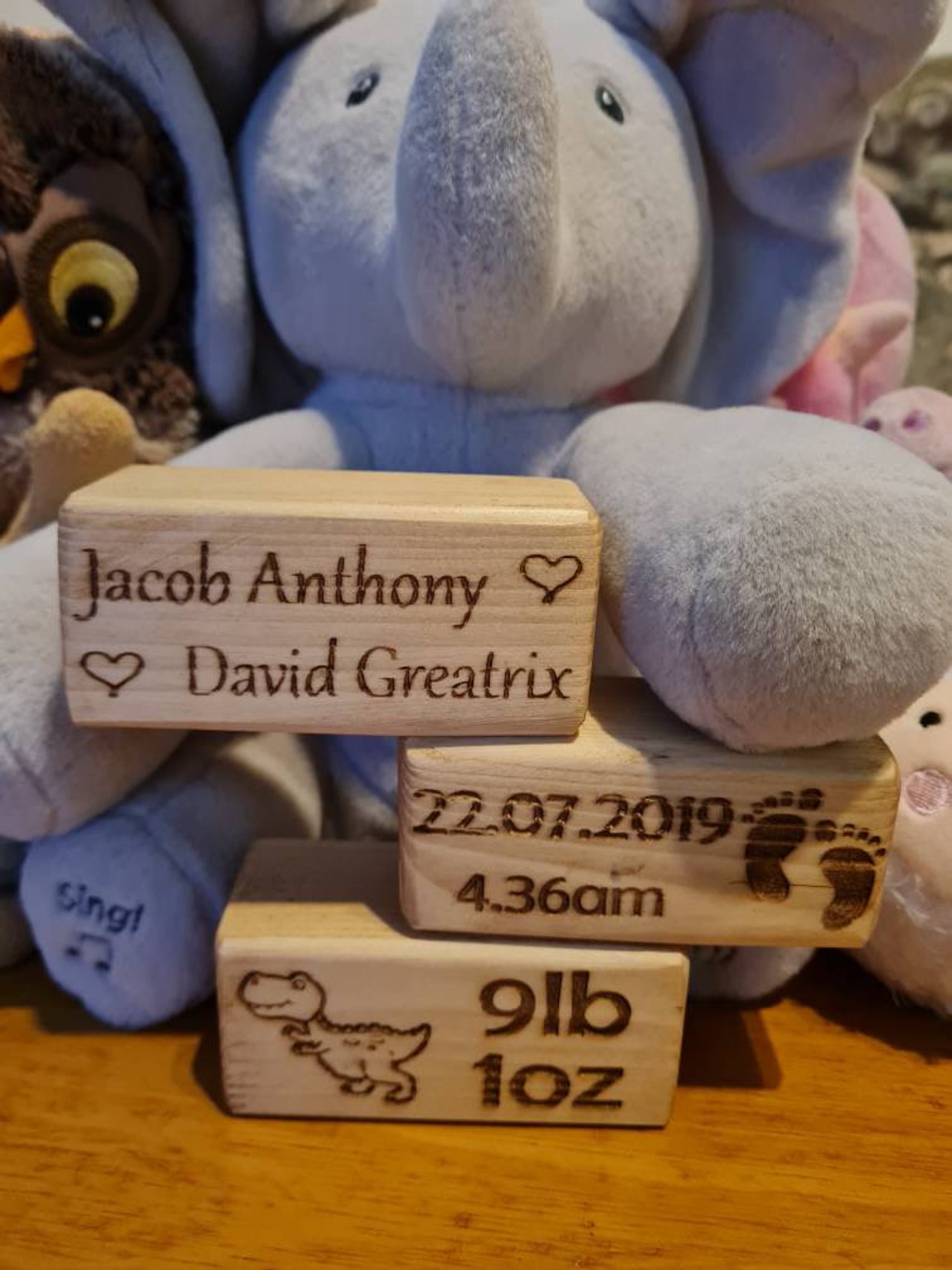 New Baby Personalised Laser Engraved Wooden Sign Nursery Etsy