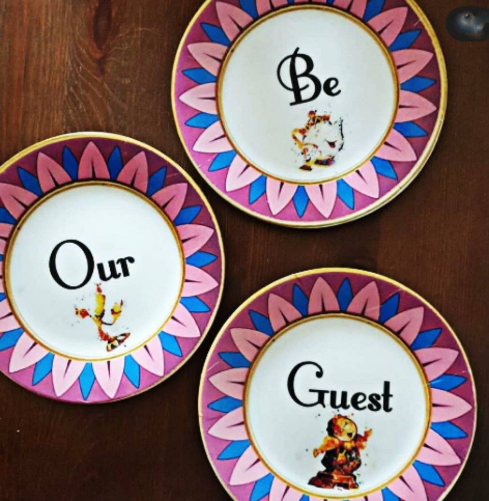 Beauty and the beast plate replicas Etsy