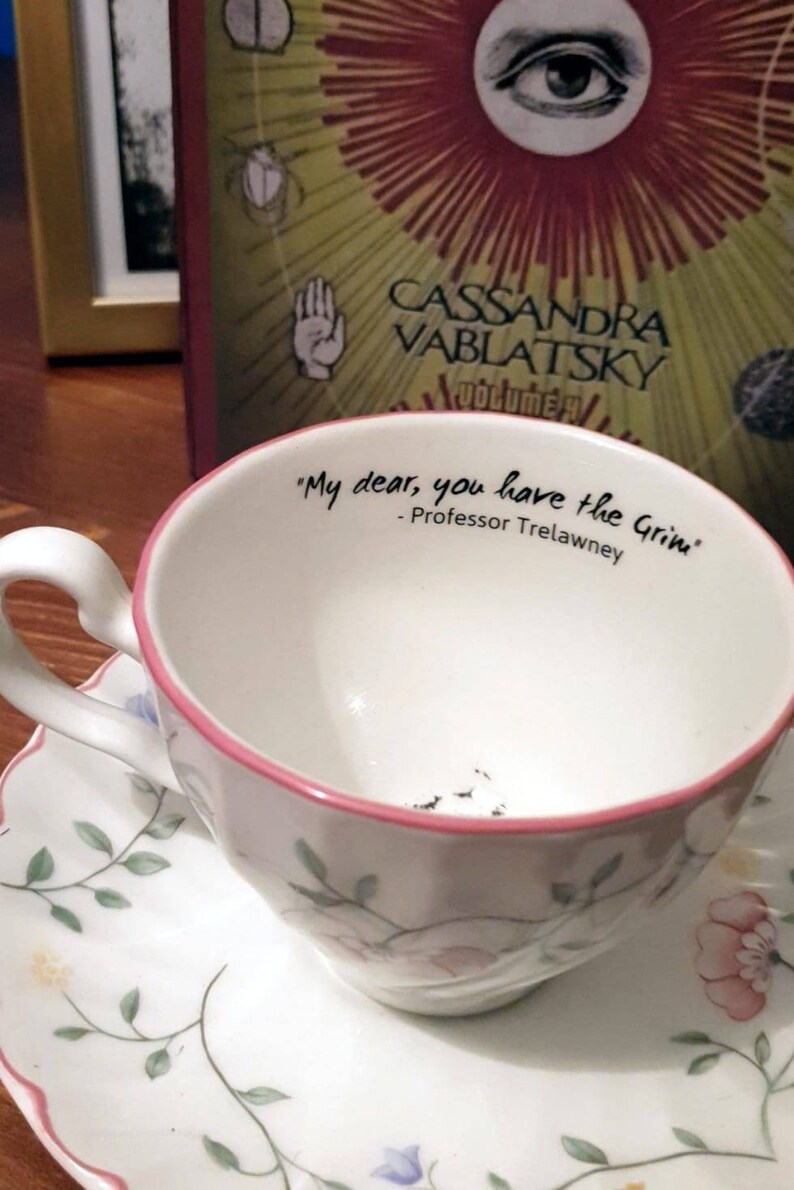 Harry potter Grim tea cup grim art work and a notebook in Etsy