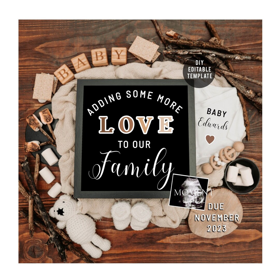 Camping Buddy Digital Pregnancy Announcement More Love Etsy