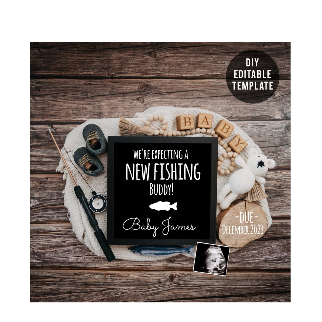 New Fishing Buddy Digital Pregnancy Announcement, Digital for Social ...