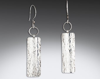 Hand Forged Textured Earrings