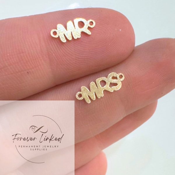 14k Gold filled Mr. and Mrs. Connector for Permanent Jewelry