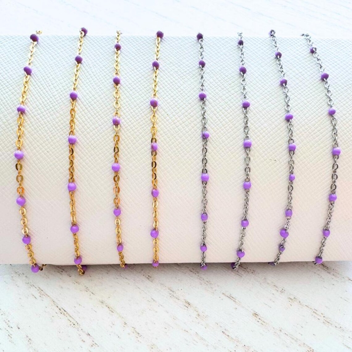 Permanent Jewelry Chain Bundle - Pop of Color - 3ft of Each Chain - Ion ...