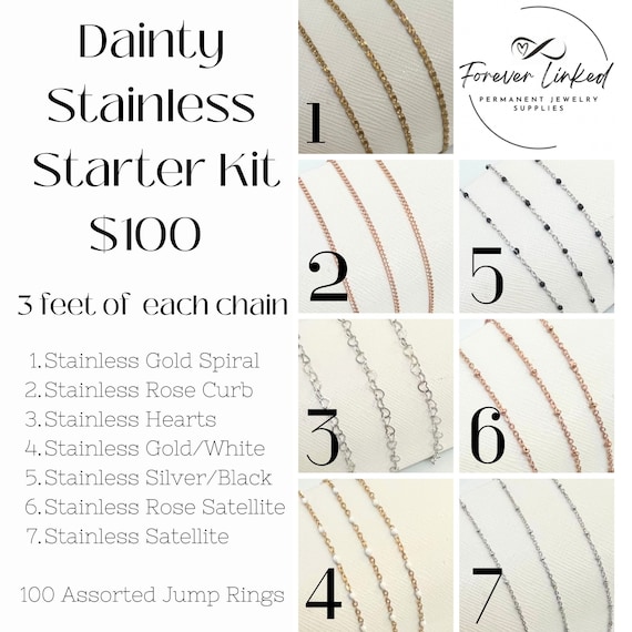 Permanent Jewelry Starter Kit Dainty Stainless Steel 