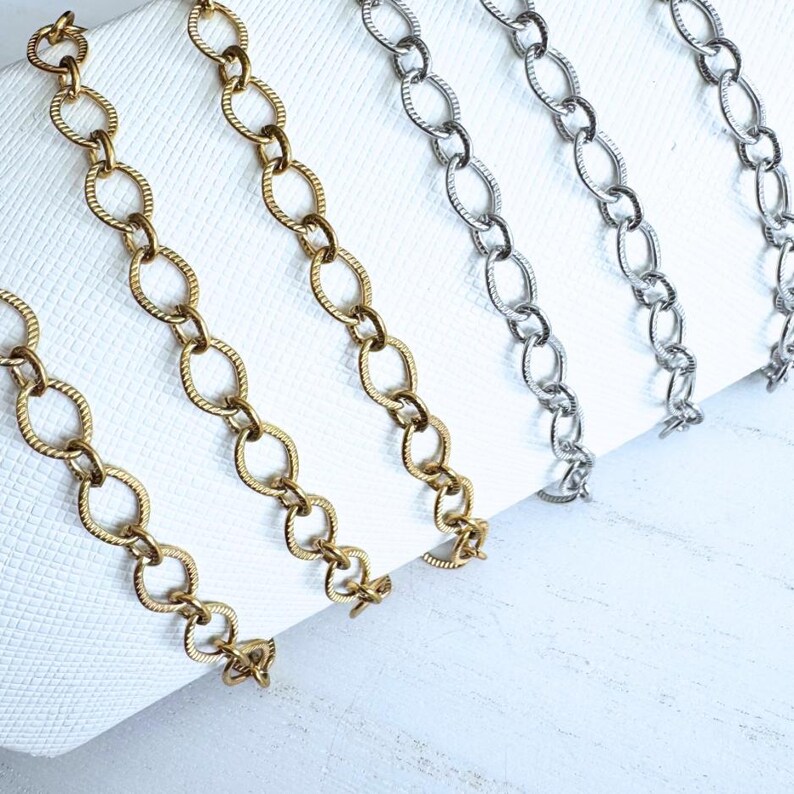 Smooth Chain Not Rope Stainless Steel Twisted Long Short Oval for Permanent Jewelry - Ion ...