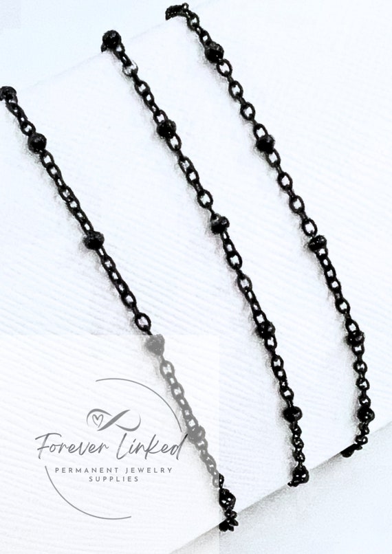 Bead Satellite Chain Bolo Y Necklace Rhodium on Sterling Silver - Nontarnish Bead Satellite Chain Bolo Y Necklace Rhodium on Sterling Silver - Nontarnish