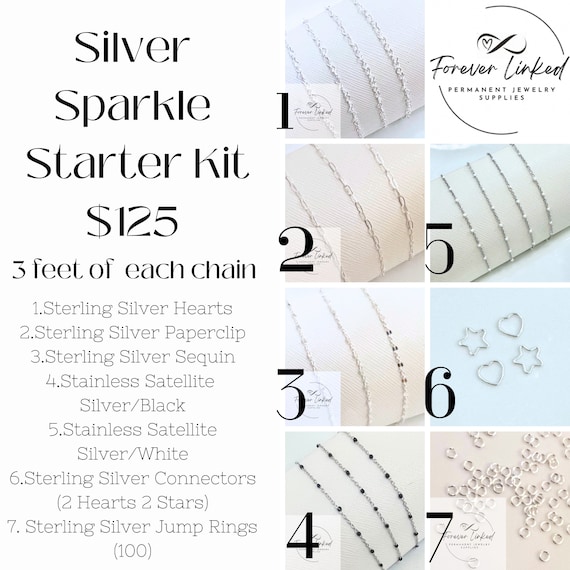 Permanent Jewelry Starter Kit - Silver Sparkle