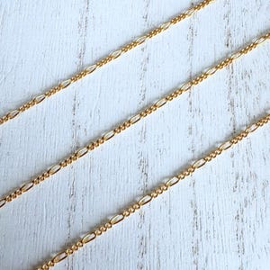 14k Gold Filled 1.9mm Figaro Chain for Permanent Jewelry - Sold by the Foot