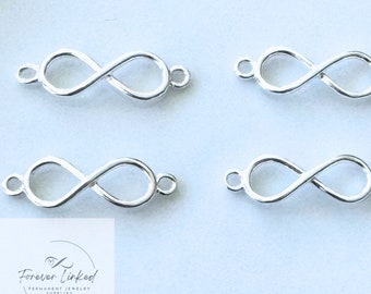 Sterling Silver Infinity Connector for permanent jewelry