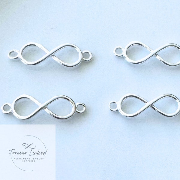 Sterling Silver Infinity Connector for permanent jewelry