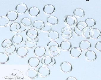 Sterling Silver Jump Rings (3mm 26g) Pack of 50 for permanent jewelry