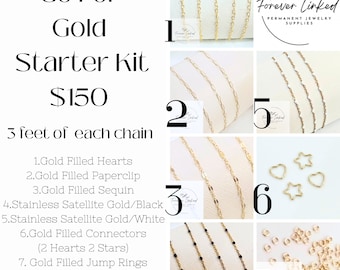 Permanent Jewelry Starter Kit - Go for Gold