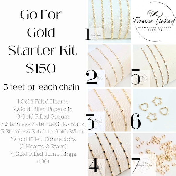 Permanent Jewelry Starter Kit - Go for Gold