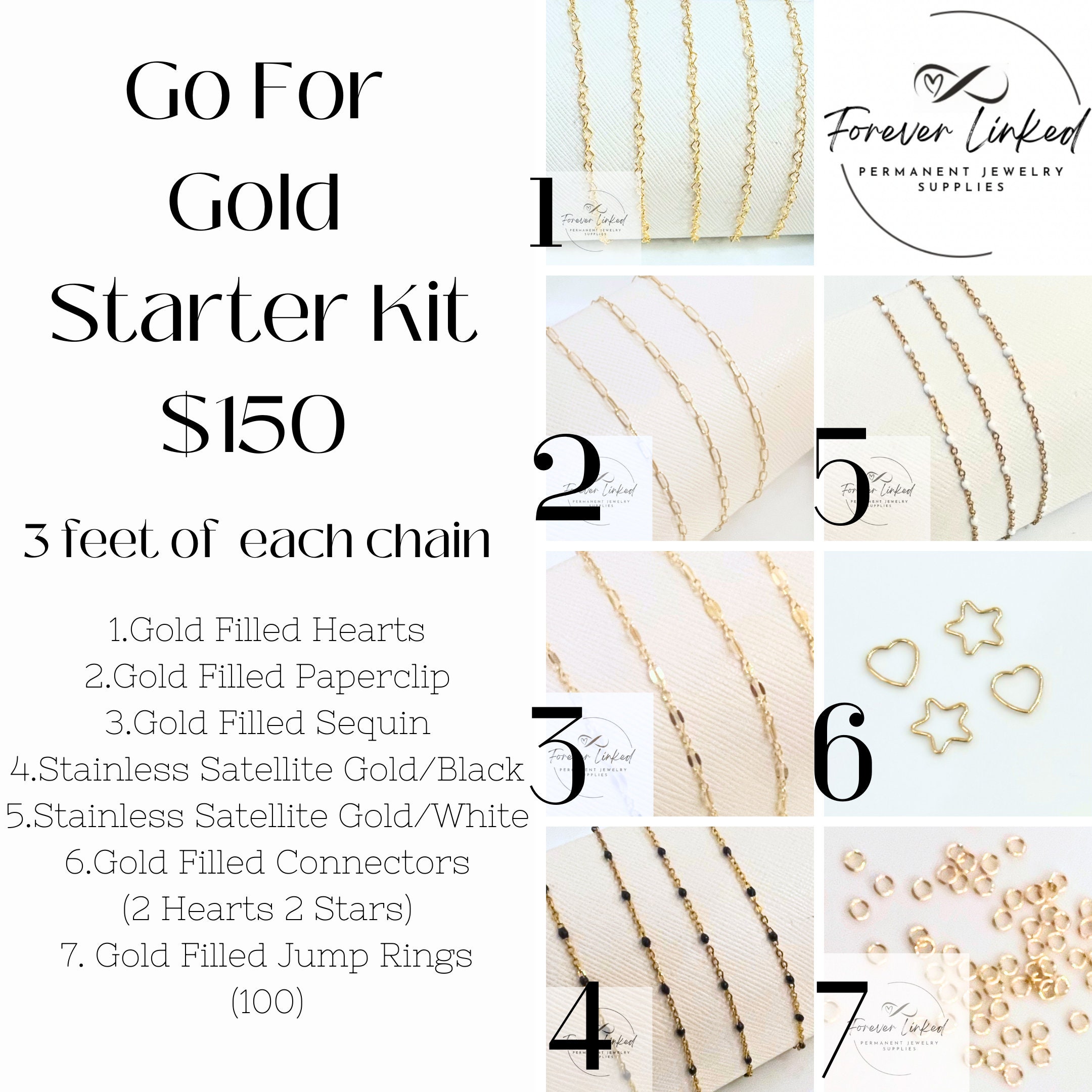 Gold Beaded Jewelry Starter Kit Factory Sale