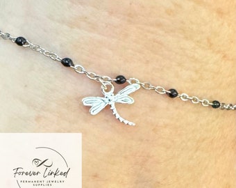 Sterling Silver Dragonfly Charm for permanent jewelry