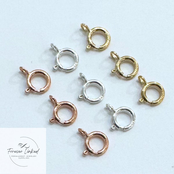 5mm Spring Clasp available in Sterling Silver, 14k Gold Filled and 14k Rose Gold Filled