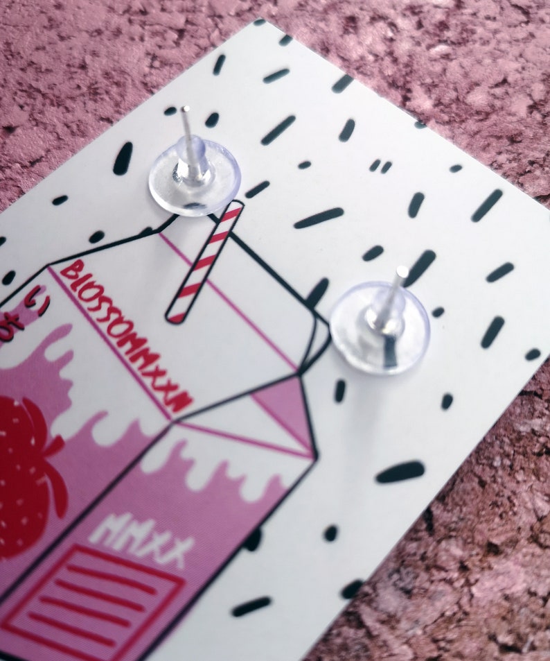Heart of stone Moon phase marble drop earrings