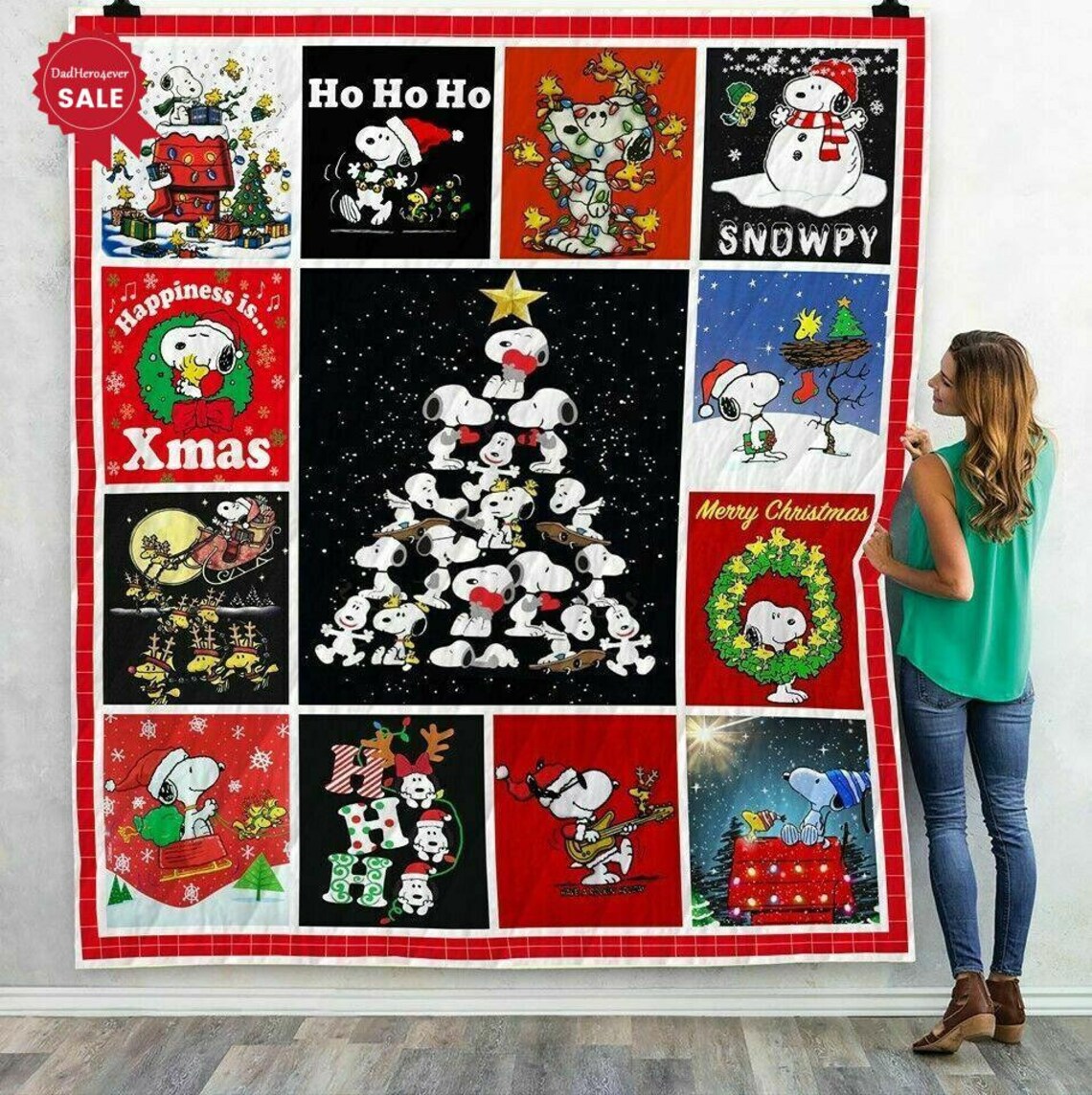 Fleece Blanket Charlie Brown Snoopy Christmas Holiday Lovely Etsy