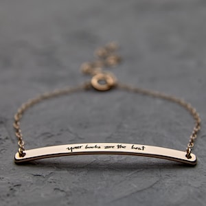 Aangepaste handschrift gepersonaliseerde armband - Kerstarmband graveren Memorial Handschriftarmband Gepersonaliseerde aandenken Cadeau Moedercadeau