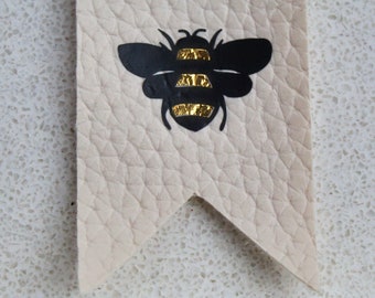 Leather Bee Bookmark