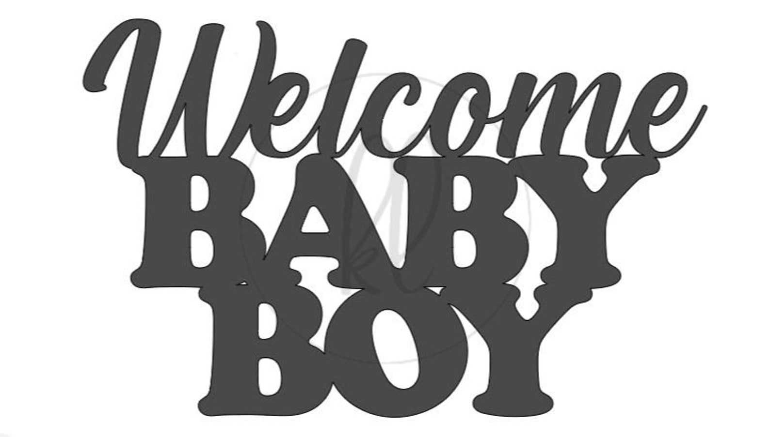Baby Boy Cake Topper SVG, Decorations for Baby Shower, Cupcake Gender Reveal File for