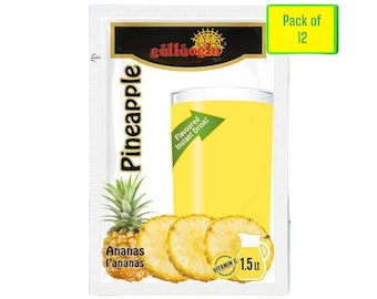 Gulluoglu Fruity Splash Mix, 'Pineapple', 9gr - 0.32oz (Pack of 12),daily fresh shipment from Gulluoglu Shop at the Spice Bazaar in Istanbul