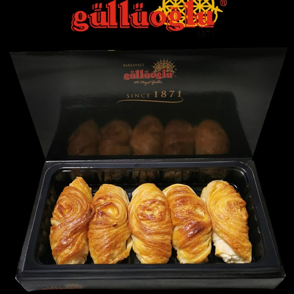 Gulluoglu Golden Twist Cheese Pastries (Turkish Croissant), 0.66lb - 300gr (Pack of 1), Daily Fresh Shipment from Istanbul/Turkey