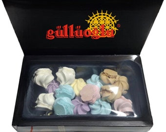Gulluoglu Assorted Meringue, 1.76 oz (50g) - Pack of 1, 6 Flavors (Approximately 14-16 Bite-Sized Pieces)Freshly Shipped Daily from Istanbul