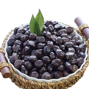 Gulluoglu Turkish Black Olives (Gemlik), 8.8oz-250 gr (Pack of 1), daily fresh shipment from Gulluoglu Shop at the Spice Bazaar