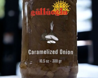 Gulluoglu Deluxe Caramelized Onion - 10.5 oz, 300 gr Glass Jar, Daily Fresh Shipment from Istanbul, Turkey.