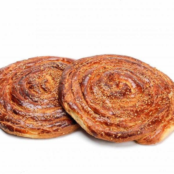 Gulluoglu Tahini Cookie Pie, 2 pieces (Pack of 1), daily fresh shipment from Istanbul/Turkey