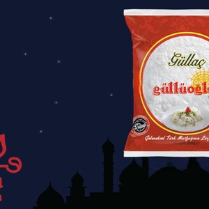 Gulluoglu Welcomes Ramadan with Authentic Gullac Leaves, 3.52oz - 100gr (Pack of 1), Traditional Phyllo Dessert Sheets, Daily Fresh Shipment