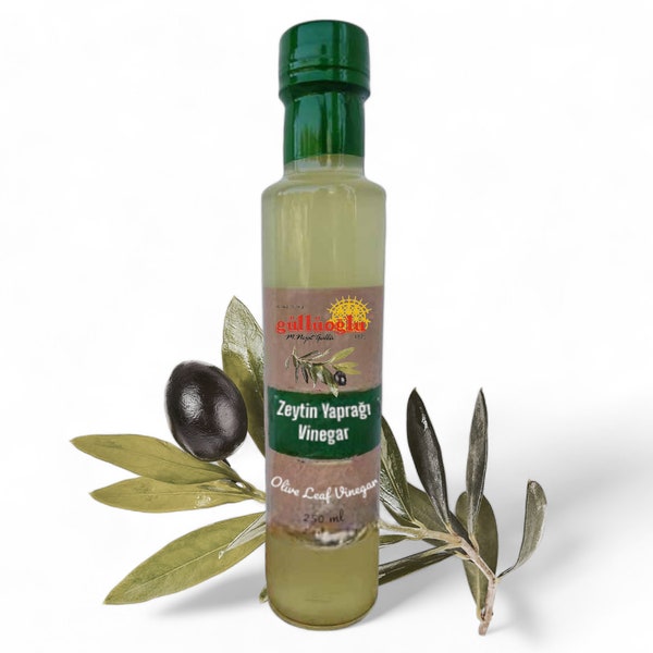 Gulluoglu Olive Leaf Vinegar from 'Datça' Aegean Region, 250ml, daily fresh shipment from Istanbul, Turkey