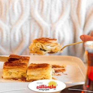 Gulluoglu Cheese Pie Savory (Su böreği), 1.1lb - 500 gr (Pack of 1), daily fresh shipment from Istanbul/Turkey