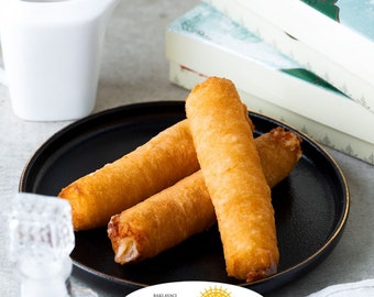 Gulluoglu Turkish Style Lumpia Cheese Rolls with Phyllo, 6 pieces (Pack of 1), daily fresh shipment from Istanbul/Turkey