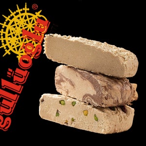 Gulluoglu Tahini Halva, 0.44lb - 200gr (Pack of 1), daily fresh shipment from Gulluoglu Shop at the Spice Bazaar in Istanbul